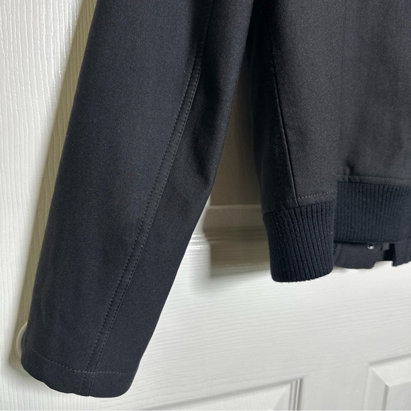 Theory Nyree Bomber Jacket Women's Medium Black Moto Style Medium Weight Cotton - Picture 10 of 14